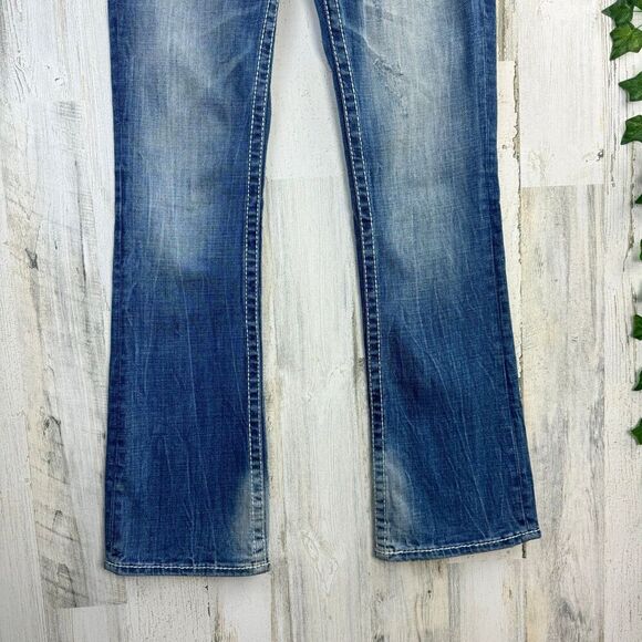 Big Star Womens Jeans Liv Bootcut 26R with Stretch Low Rise Medium Wash - Picture 4 of 11